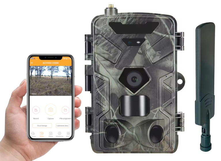 Fotopułapka kamera leśna myśliwska karta SIM 4G podgląd na żywo chmura 4K (1)