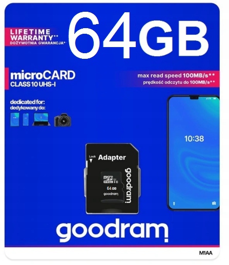 Karta pamięci microSD 64GB klasa 10 (1)